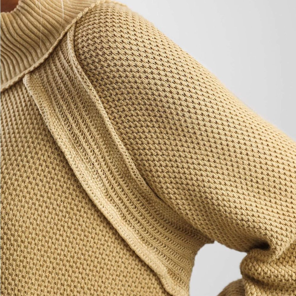 FREE PEOPLE She's A Keeper Top size M winter wheat free S, sweater - Picture 6 of 12